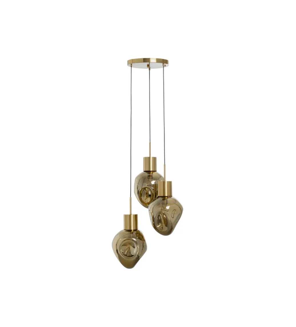 Lampa wisząca SUPERNOVA AMBER TRE 45 cm złota*KDesign Online