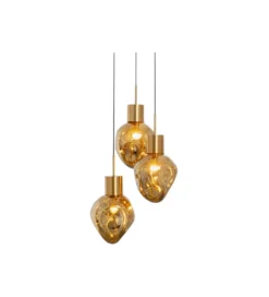 Lampa wisząca SUPERNOVA AMBER TRE 45 cm złota*KDesign Online