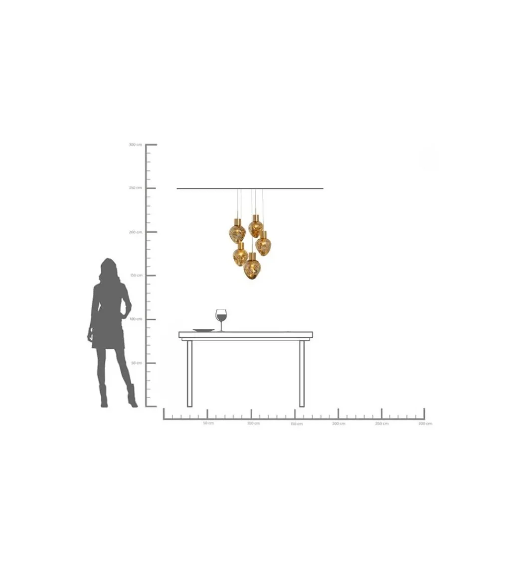 Lampa wisząca SUPERNOVA AMBER CINQUE 50 cm*KDesign Online