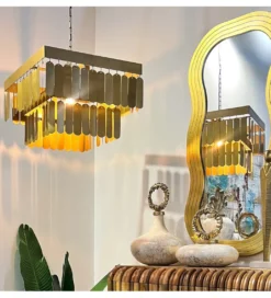 Lampa wisząca TECHO 40 cm złota*Exclusivas Hot