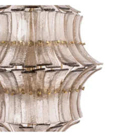 Lampa wisząca TEGOR 53 cm szare szkło*DENZO Sale