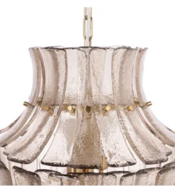 Lampa wisząca TEGOR 53 cm szare szkło*DENZO Sale
