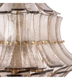 Lampa wisząca TEGOR 53 cm szare szkło*DENZO Sale