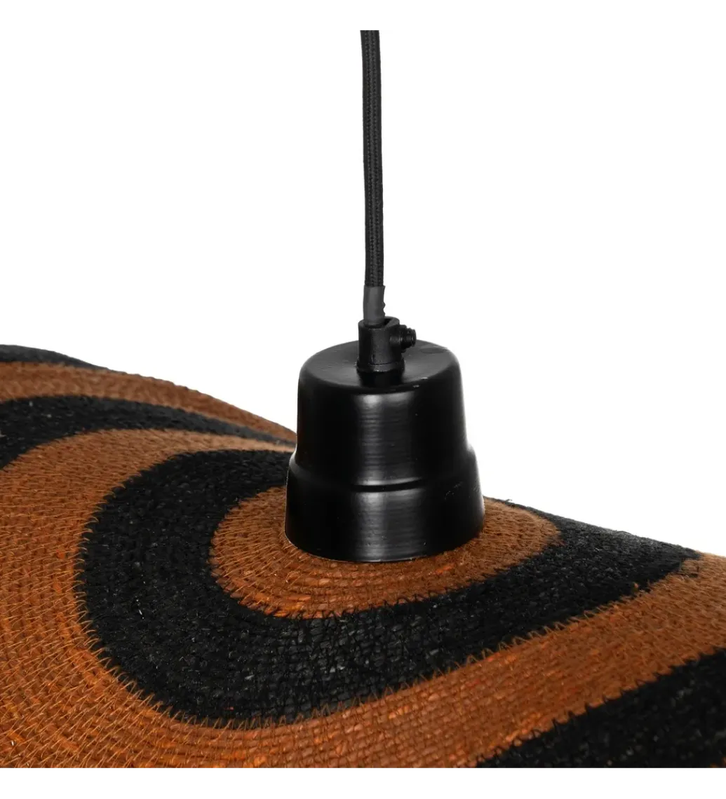 Lampa wisząca WRENKMA 75 cm pomarańczowo czarna*Zona-Design New