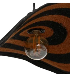 Lampa wisząca WRENKMA 60 cm pomarańczowo czarna*Zona-Design Online