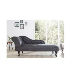 Leżanka Chesterfield BRIGIDA 170 cm Szary antyczny*Invicta Interior Best