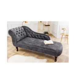 Leżanka Chesterfield BRIGIDA 170 cm szara*Invicta Interior Discount
