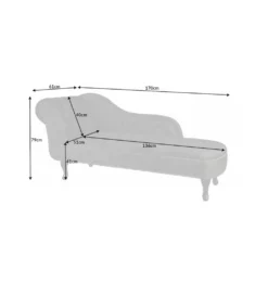 Leżanka Chesterfield BRIGIDA 170 cm szara*Invicta Interior Discount