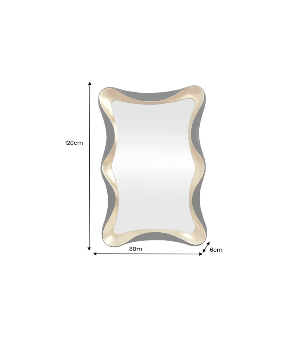 Lustro ALICE 120 cm czarne złote*Invicta Interior - przedsprzedaż Clearance
