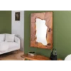 Lustro ścienne MOZAIKA 90 cm drewno tekowe*Invicta Interior