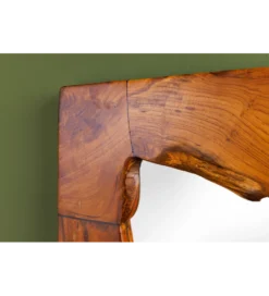 Lustro ścienne MOZAIKA 90 cm drewno tekowe*Invicta Interior