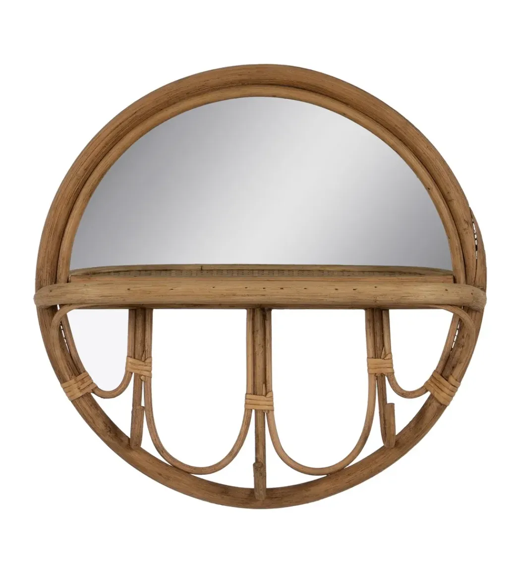 Lustro FEMKI 42 cm ratan naturalny*Zona-Design