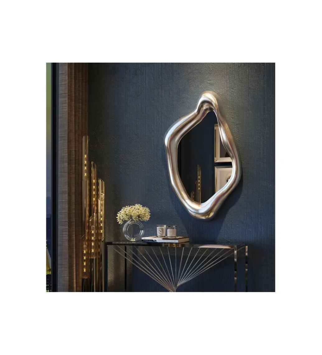 Lustro Hologram 119 cm x 76 cm srebrne*KARE Online
