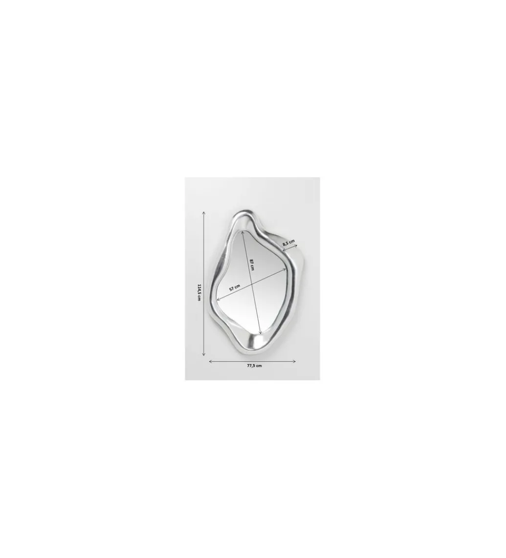Lustro Hologram 119 cm x 76 cm srebrne*KARE Online