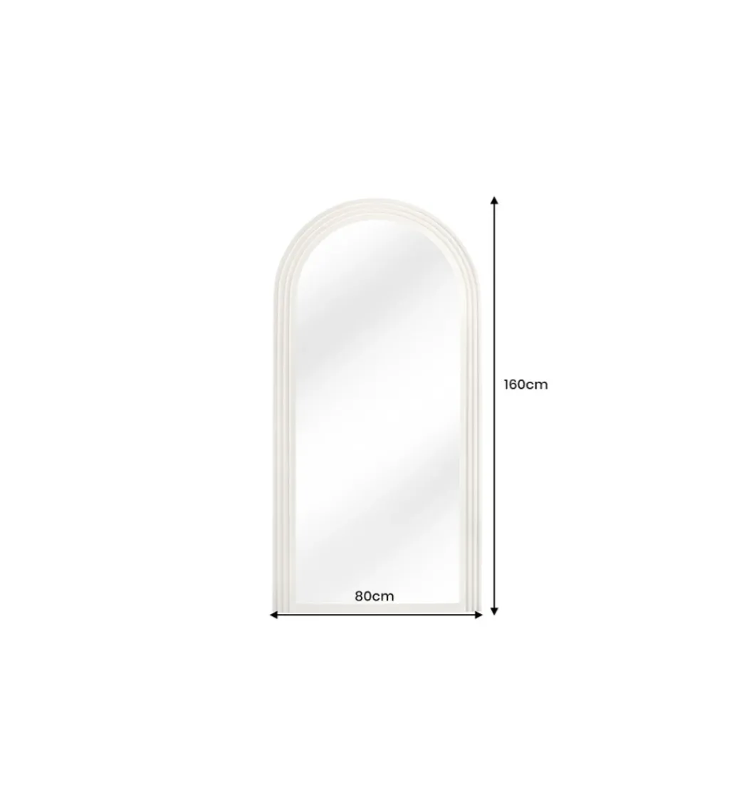 Lustro KIRAZ ART DECO 160 cm białe*Invicta Interior Discount
