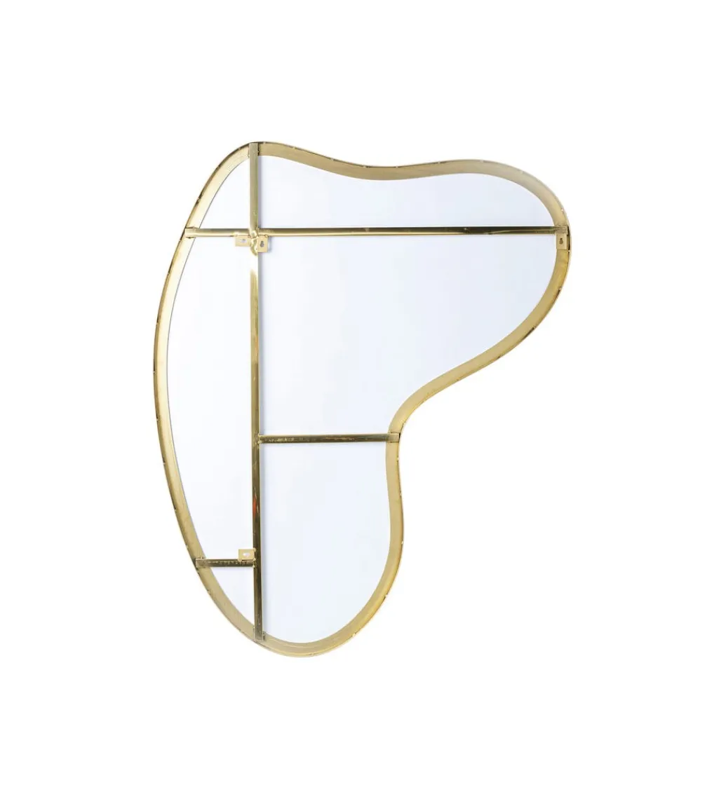 Lustro SHAPE 110 cm x 10 cm w kolorze mosiądzu*KARE Clearance