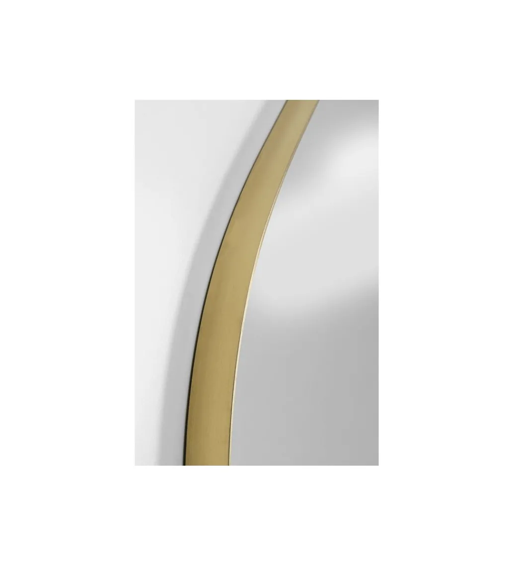 Lustro SHAPE 110 cm x 10 cm w kolorze mosiądzu*KARE Clearance