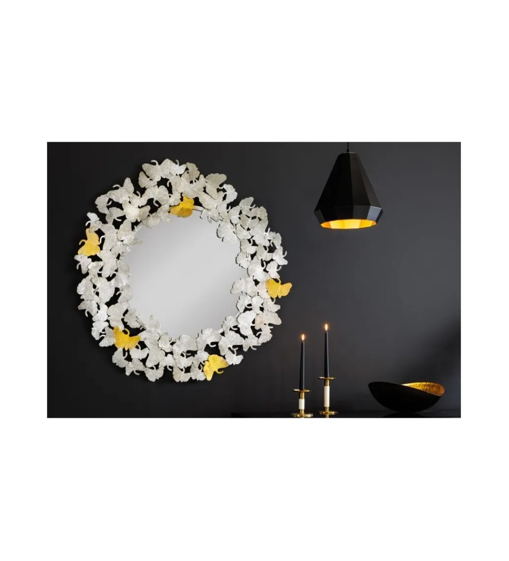 Lustro SORIA 92 cm złoto srebrne*Invicta Interior Outlet
