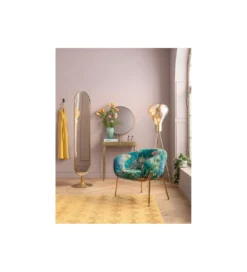 Lustro stojące Curve 170 cm złote*KARE Outlet