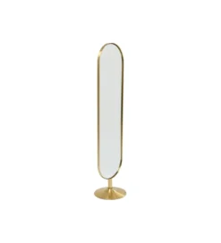 Lustro stojące Curve 170 cm złote*KARE Outlet