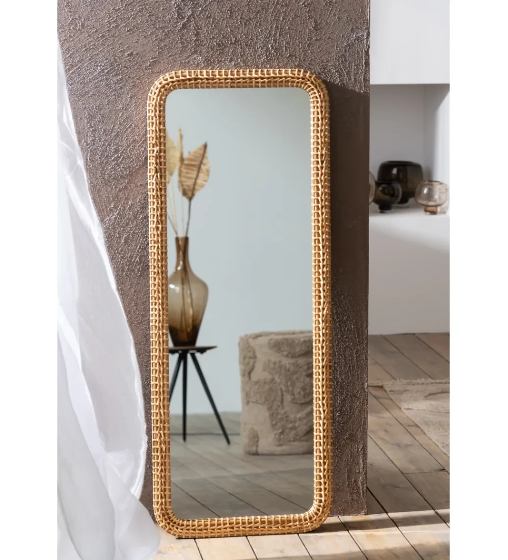 Lustro stojące RECTANGLE 122 cm naturalne*J-Line Best