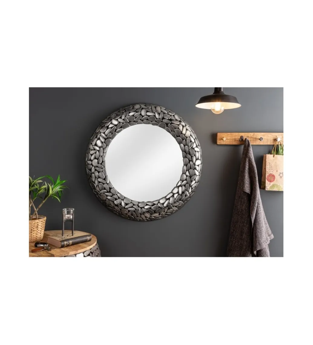 Lustro Stone Mosaic 82 Cm srebrne*Invicta Interior Online