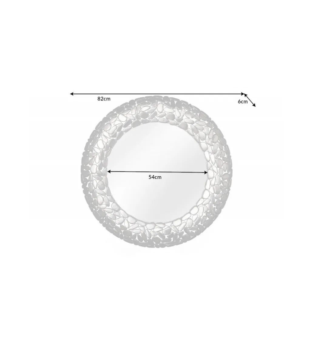 Lustro Stone Mosaic 82 Cm srebrne*Invicta Interior Online