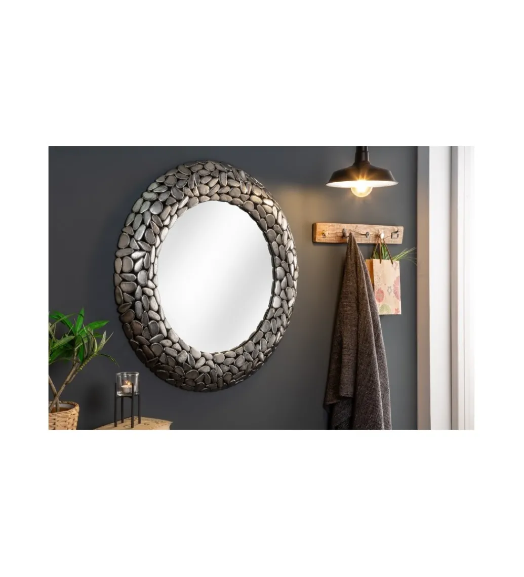 Lustro Stone Mosaic 82 Cm srebrne*Invicta Interior Online