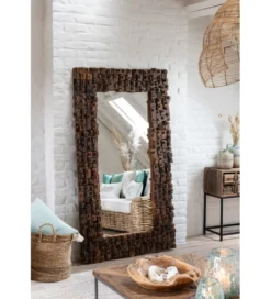 Lustro SYMA 180 cm x 100 cm drewno*J-Line