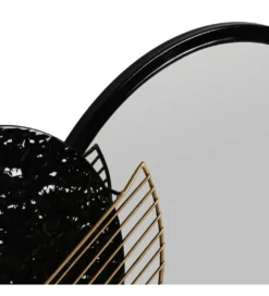Lustro wiszące ESPEJONA 83 cm naturalne czarne*Zona-Design