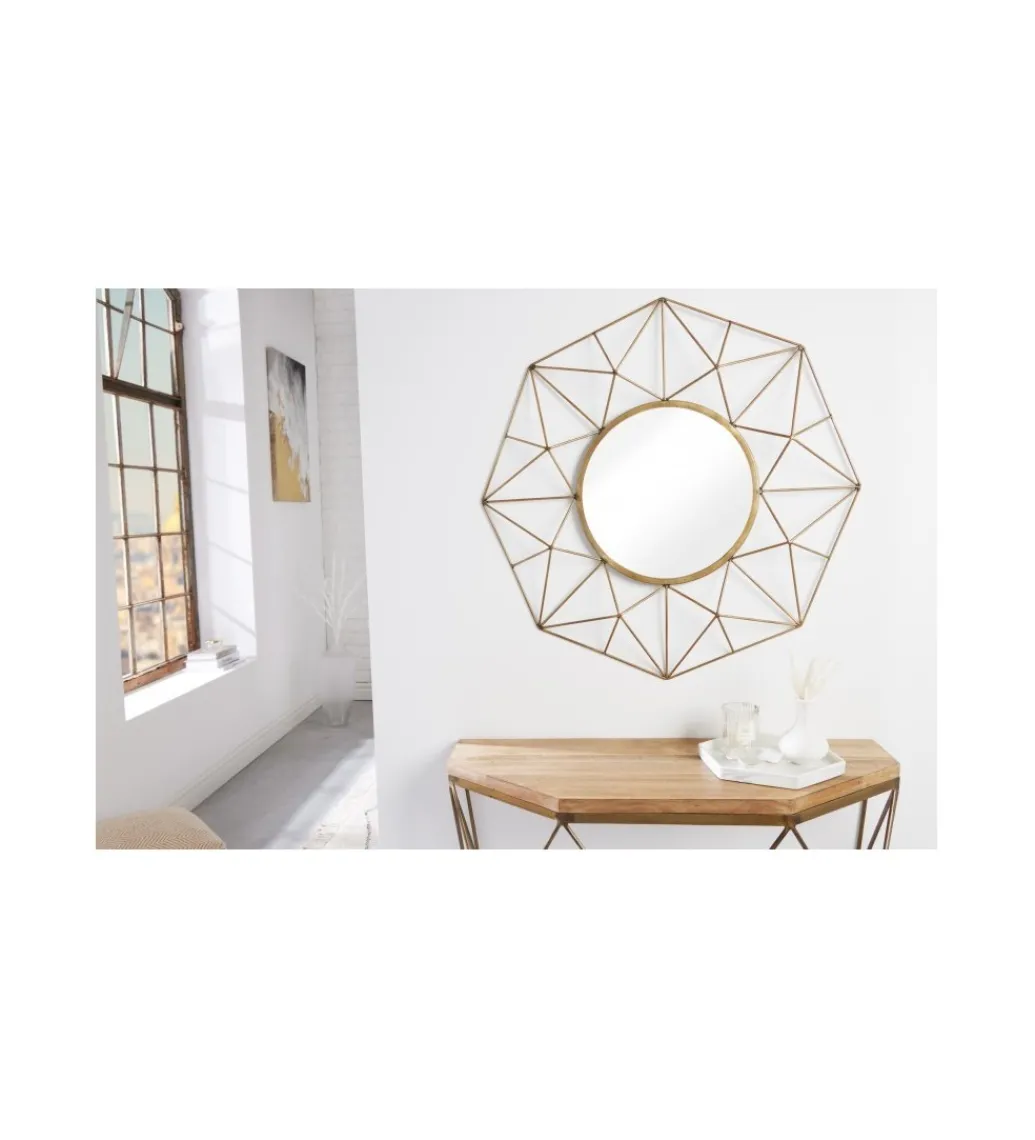 Lustro wiszące GORAN 81 cm w kolorze mosiężnym*Invicta Interior New
