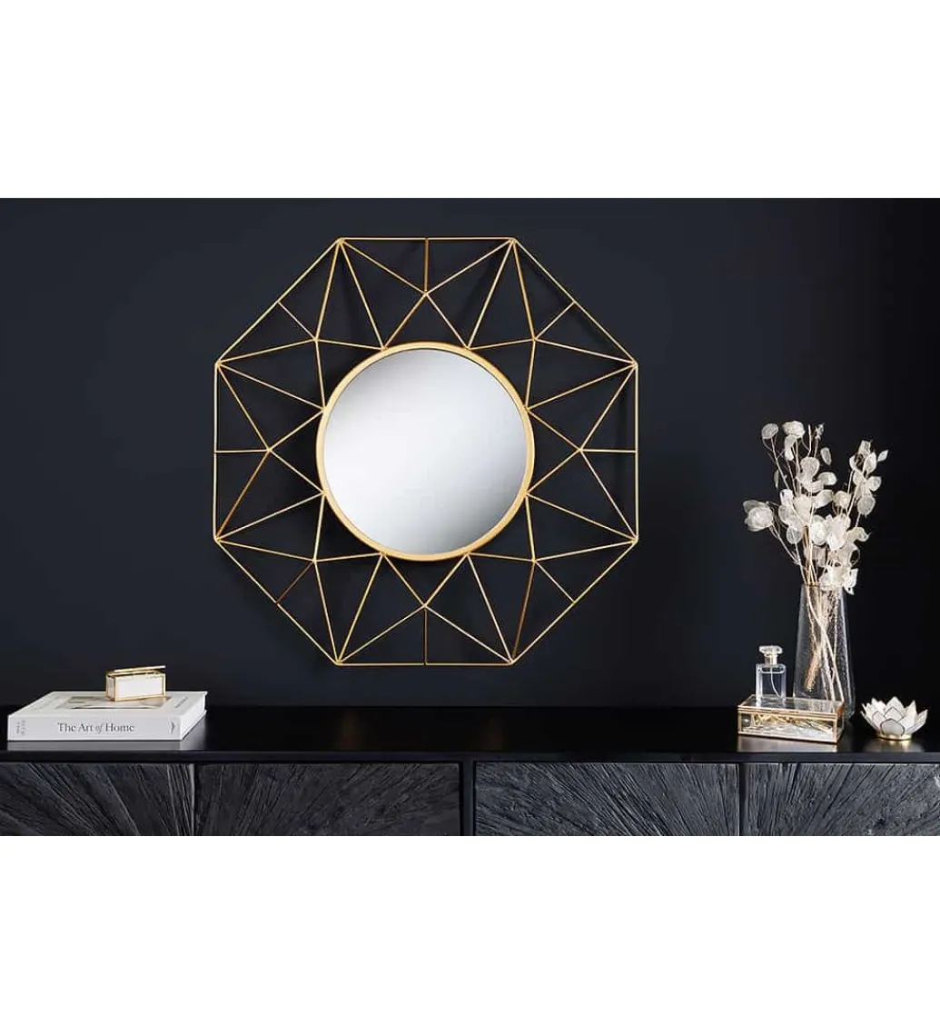 Lustro wiszące GORAN 80 cm złote*Invicta Interior Hot