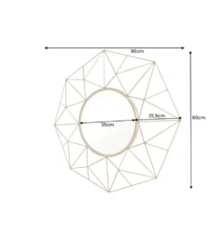 Lustro wiszące GORAN 80 cm złote*Invicta Interior Hot