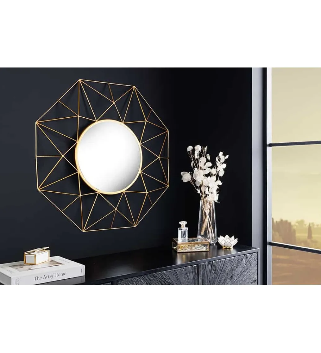 Lustro wiszące GORAN 80 cm złote*Invicta Interior Hot