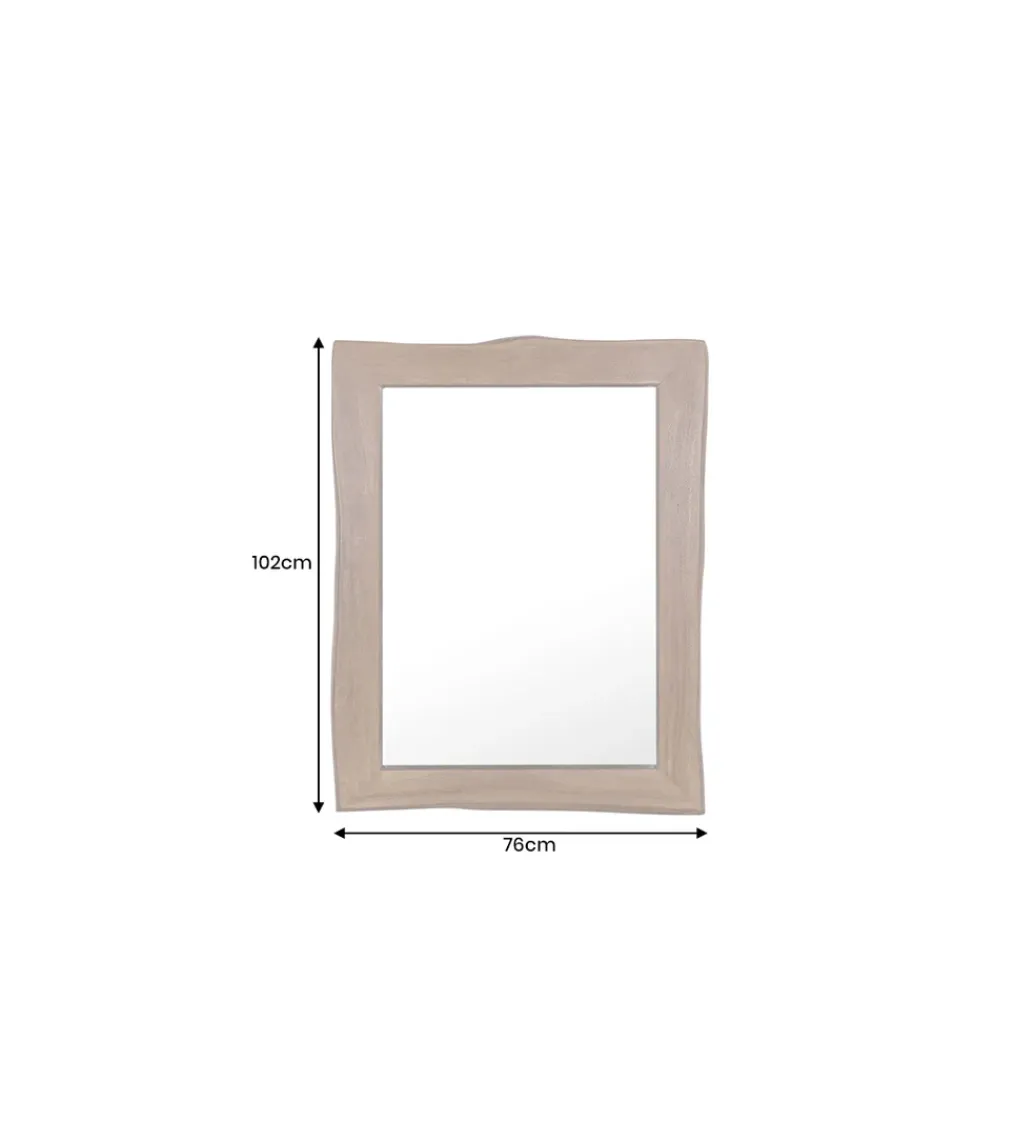 Lustro wiszące MAMMUT 100 cm drewno akacja*Invicta Interior