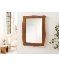 Lustro wiszące MAMMUT 100 cm drewno akacja*Invicta Interior