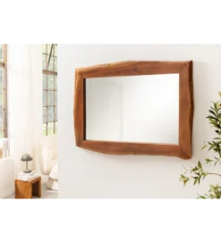 Lustro wiszące MAMMUT 100 cm drewno akacja*Invicta Interior