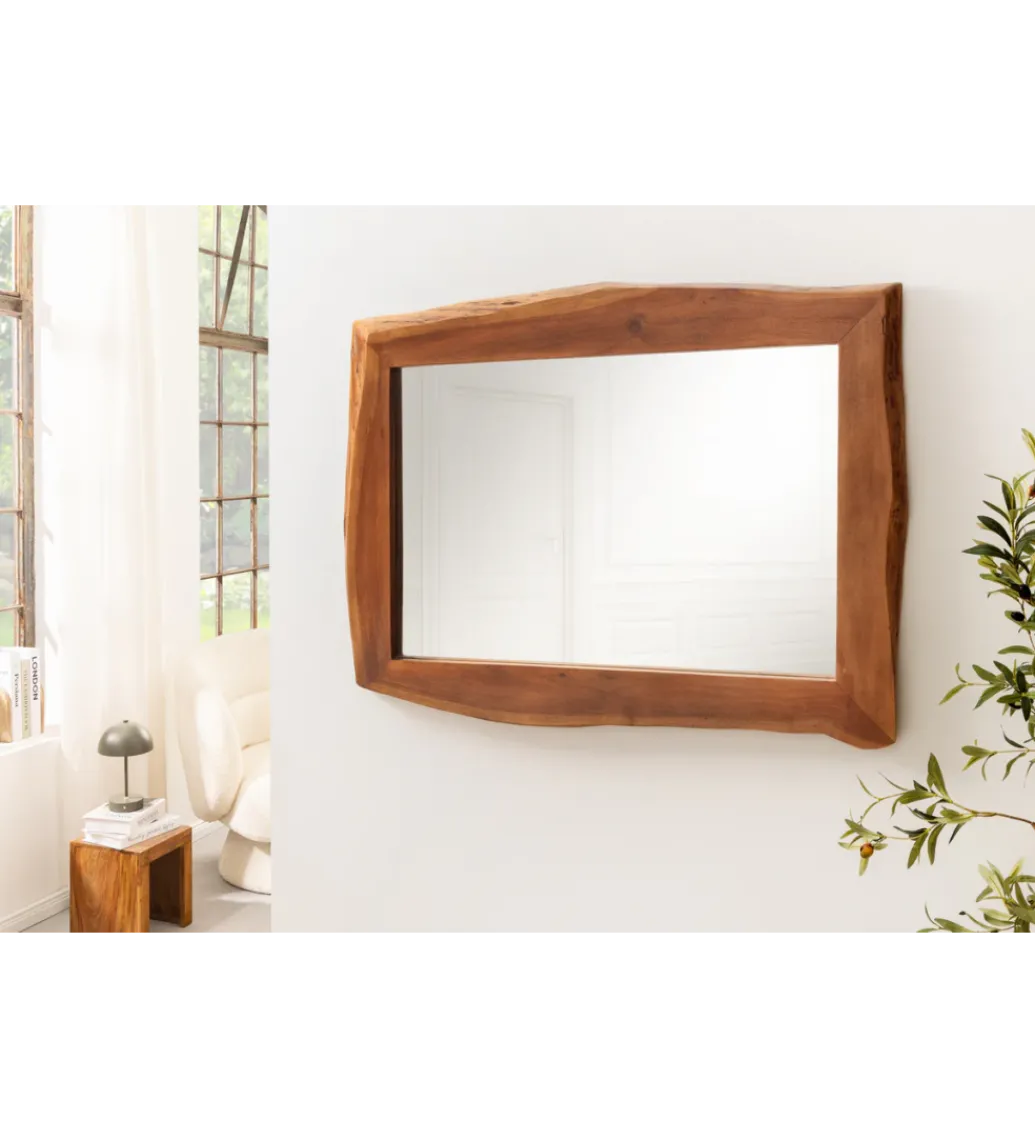 Lustro wiszące MAMMUT 100 cm drewno akacja*Invicta Interior