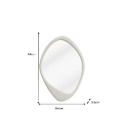 Lustro wiszące ORGANIC 90 cm beżowe*Invicta Interior Outlet