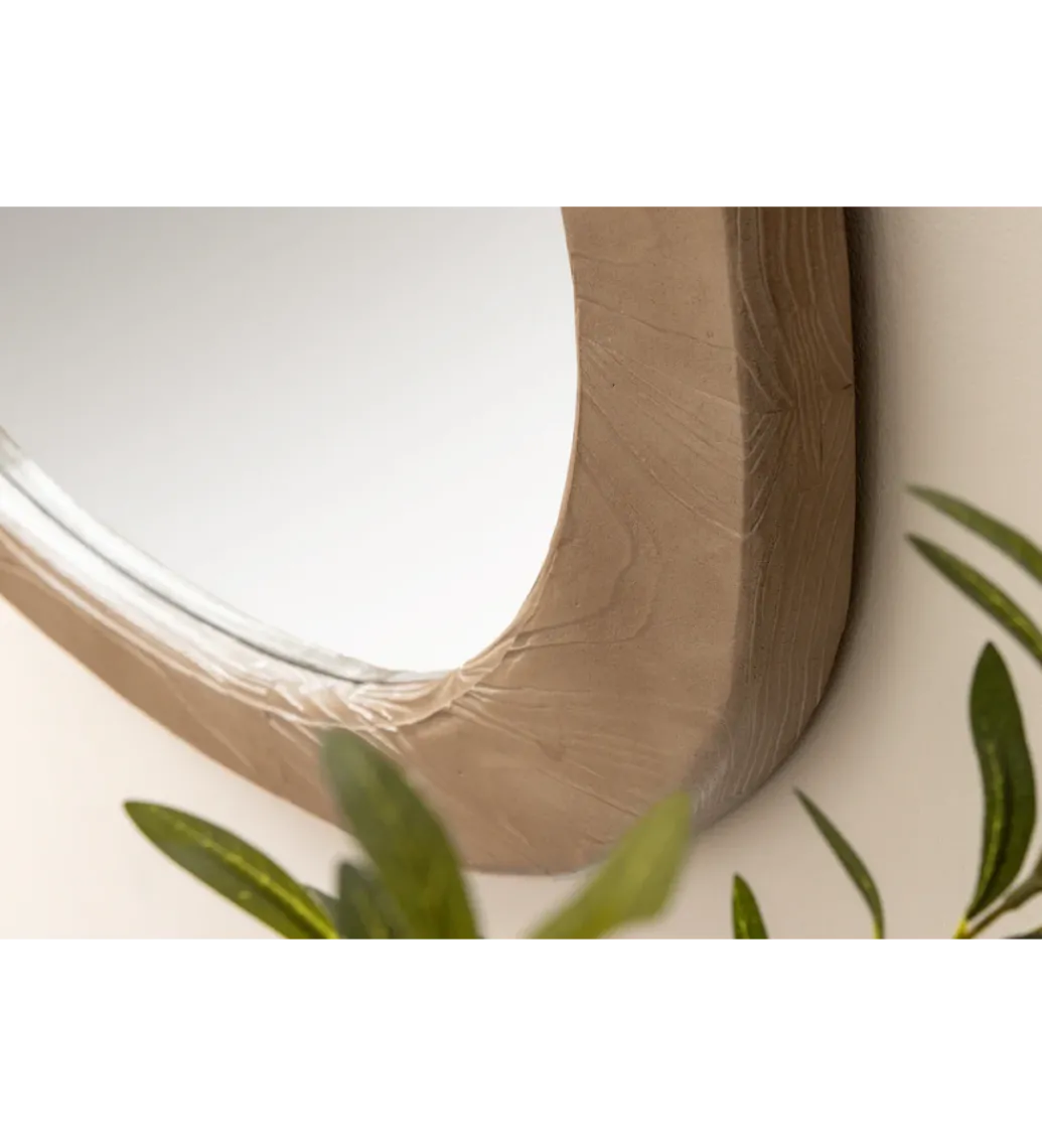 Lustro wiszące ORGANIC 105 cm drewno sosnowe*Invicta Interior Clearance