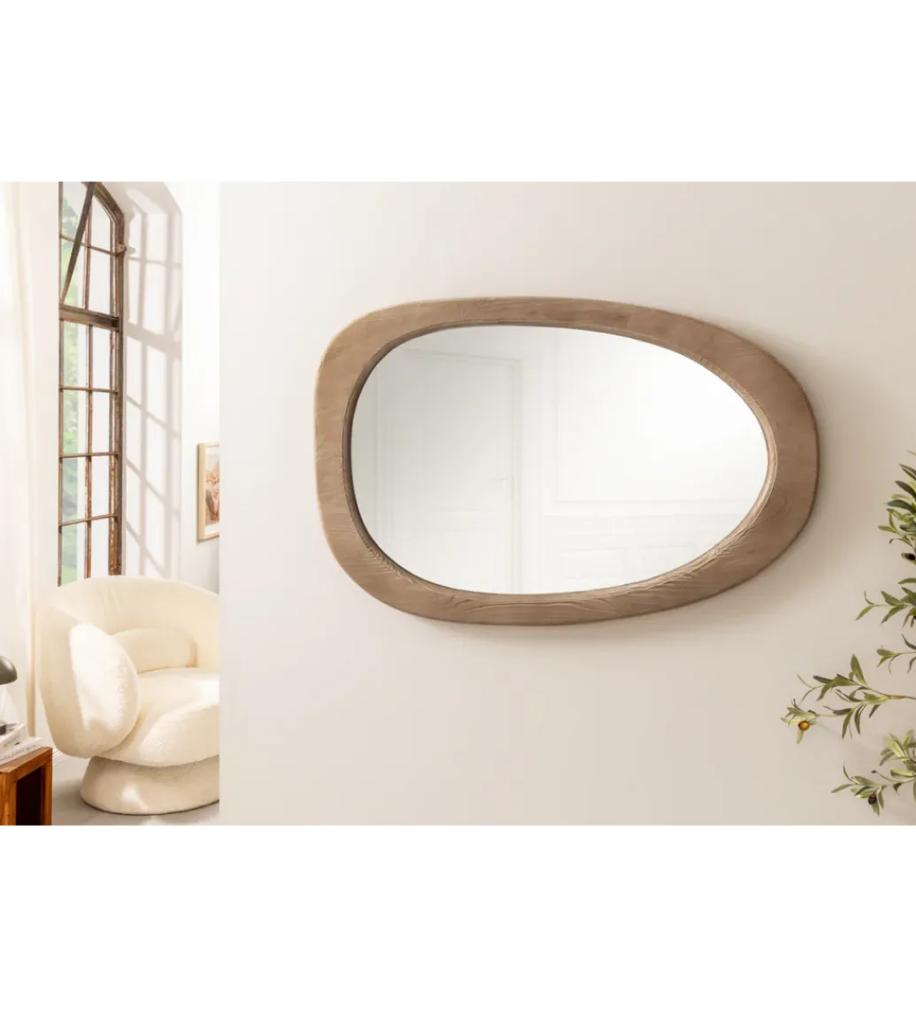 Lustro wiszące ORGANIC 105 cm drewno sosnowe*Invicta Interior Clearance