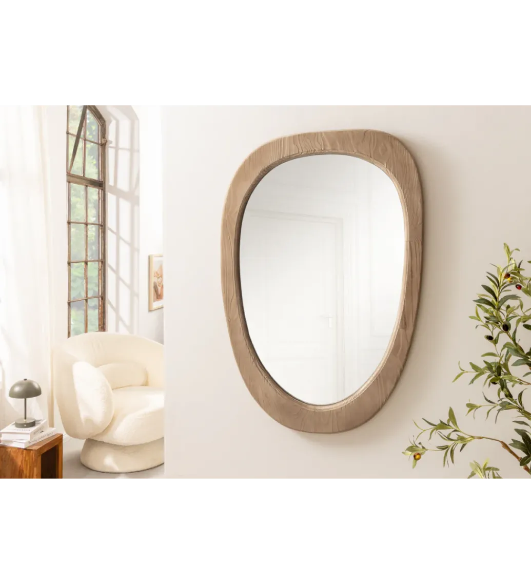 Lustro wiszące ORGANIC 105 cm drewno sosnowe*Invicta Interior Clearance