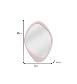 Lustro wiszące ORGANIC 90 cm różowe*Invicta Interior New