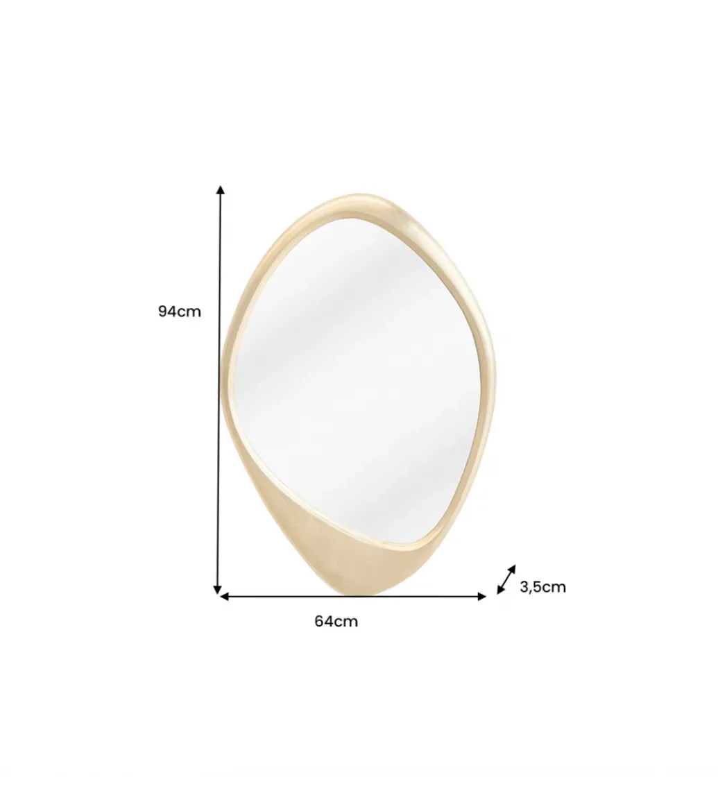 Lustro wiszące ORGANIC 90 cm złote*Invicta Interior Best
