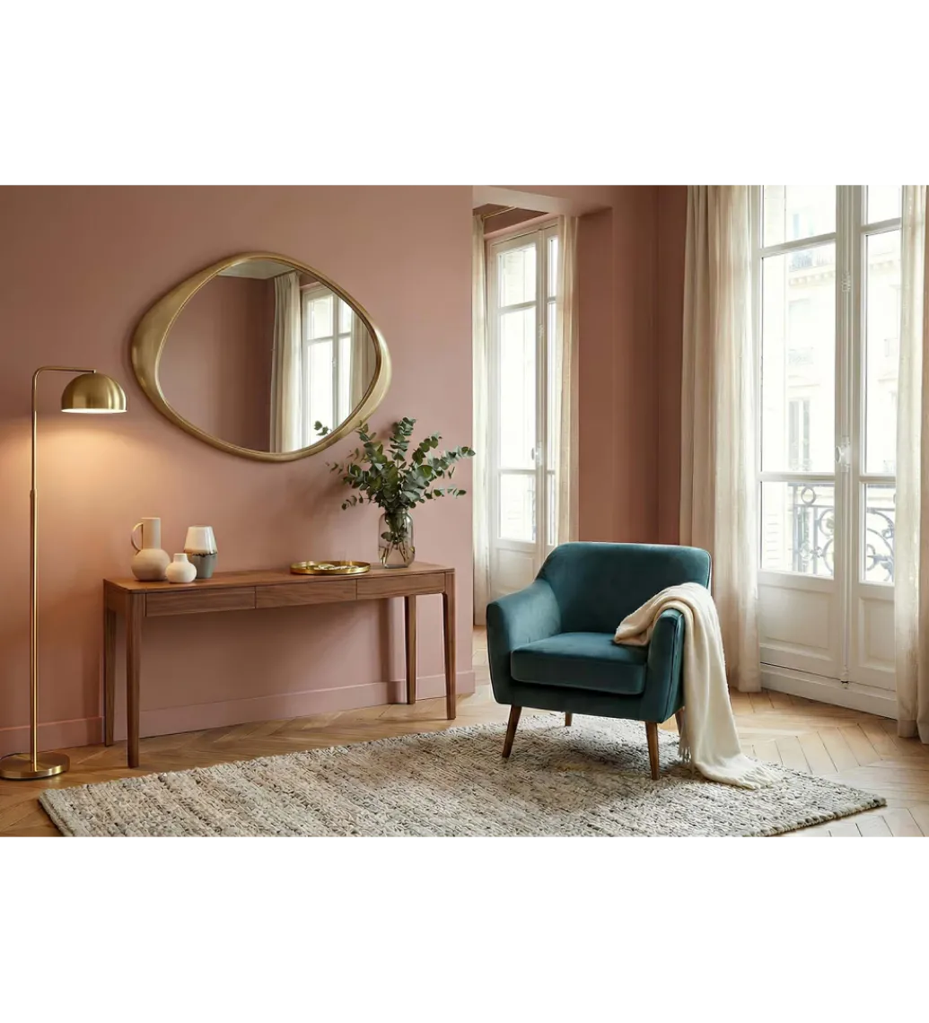 Lustro wiszące ORGANIC 90 cm złote*Invicta Interior Best