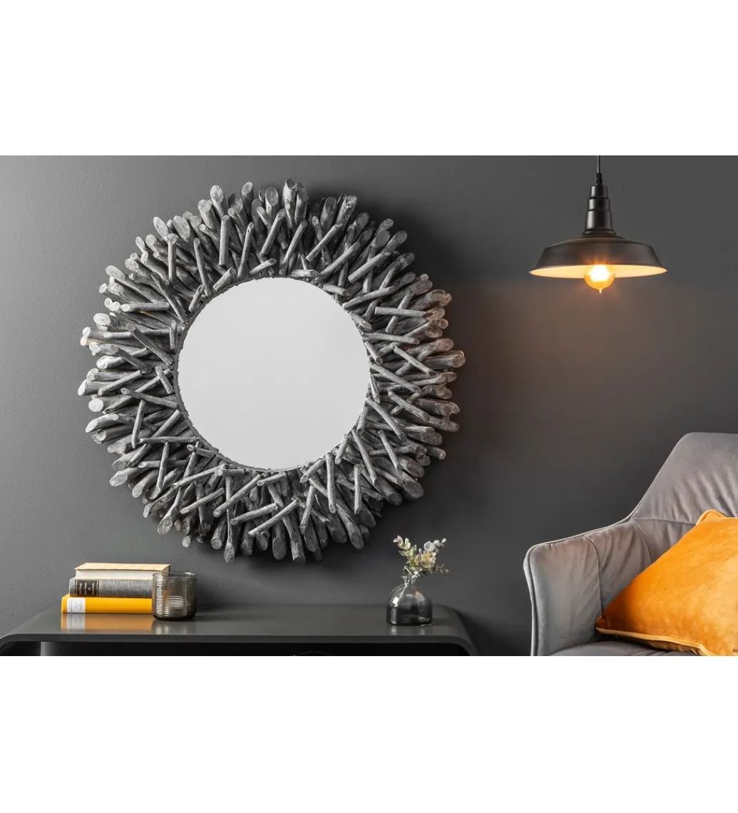 Lustro wiszące Riverside 80 cm szare*Invicta Interior Online