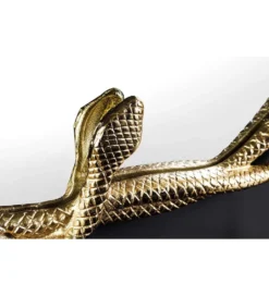 Lustro wiszące SNAKE XL 85 cm złote z elementem dekoracyjnym w kształcie węża*Invicta Interior Best
