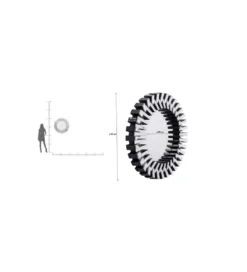 Lustro wiszące SPROCKET 92 cm srebrne*KARE Clearance