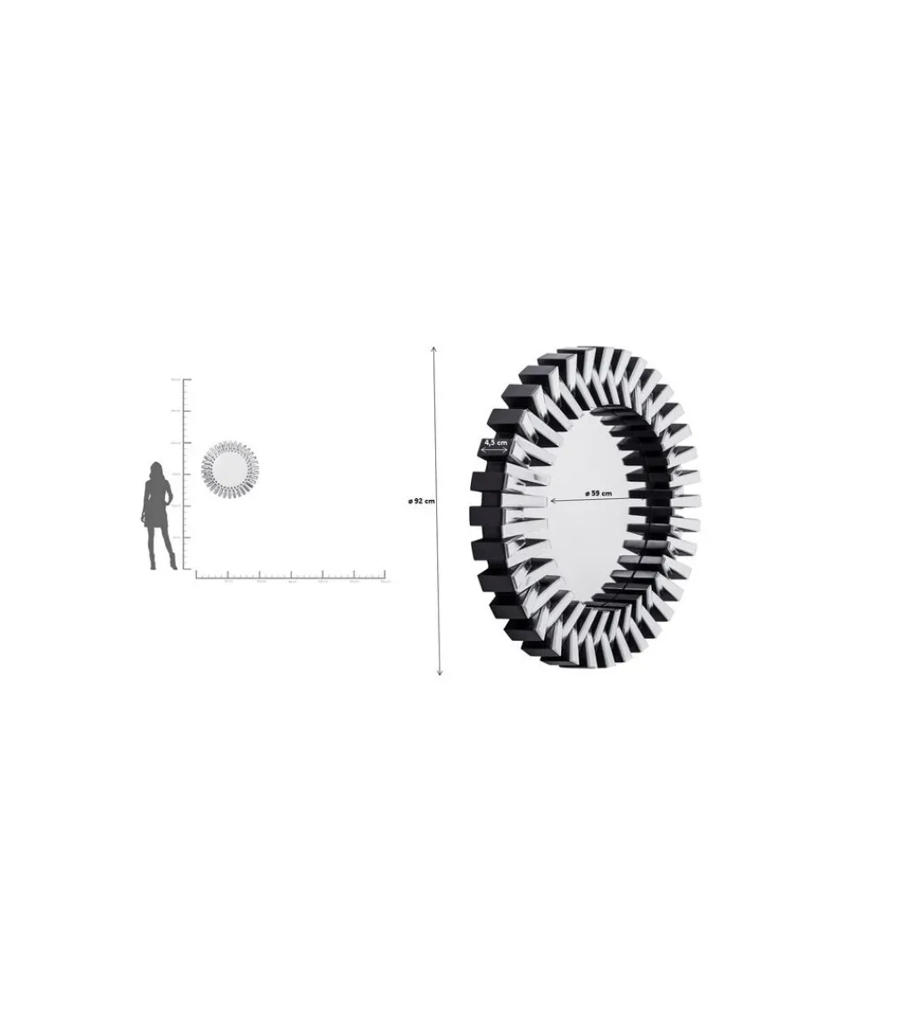 Lustro wiszące SPROCKET 92 cm srebrne*KARE Clearance