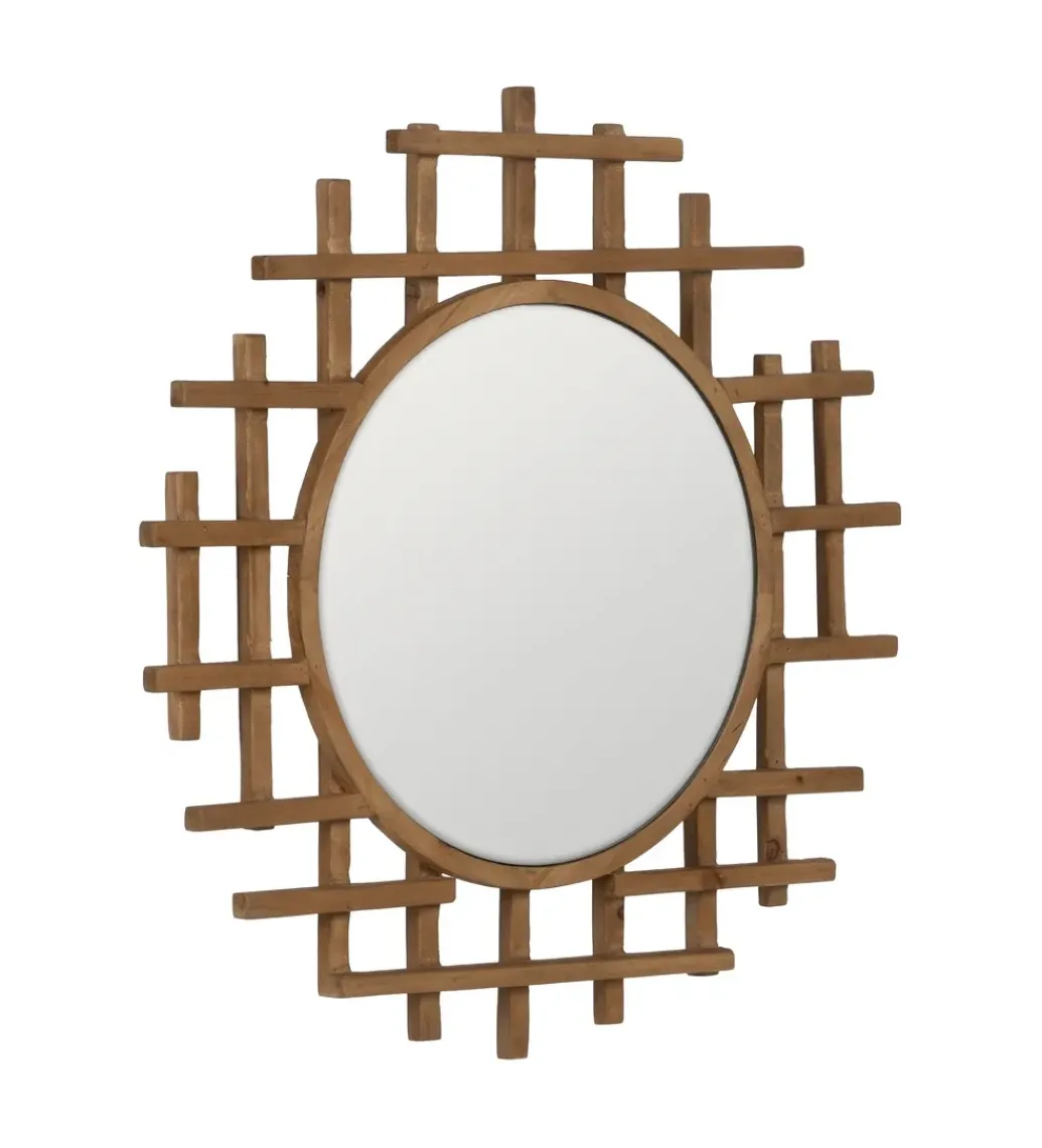 Lustro wiszące TIKITAK 64 cm drewno jodła*Zona-Design Best